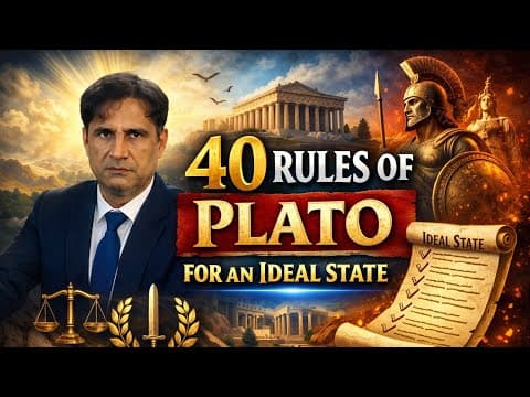 Thumbnail for Plato’s forty rules for the ideal state || Concept of the Ideal World || Pioneer of Utopian World by Dr-Tarique Abbas
