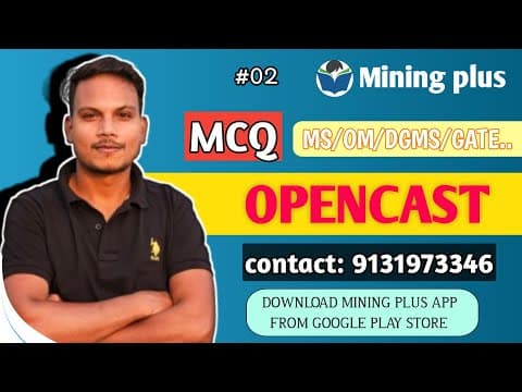 Thumbnail for NLC/OPENCAST MCQS/#02/ CMR 2017 / CIRCULAR 2018 / EMT VOL.01 FOR MS, OM, MANAGER by mining plus