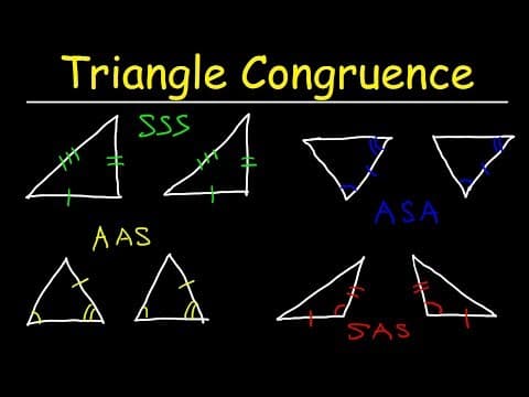 Thumbnail for Triangle Congruence Theorems, Two Column Proofs, SSS, SAS, ASA, AAS Postulates, Geometry Problems by The Organic Chemistry Tutor