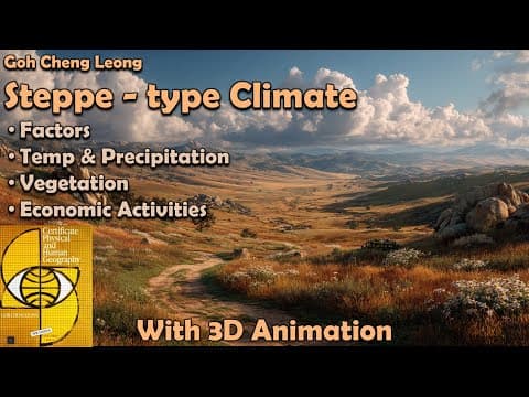 Thumbnail for Goh Cheng Leong Steppe type Climate: Factors Temp & Precipitation, Vegetation, Economic Activities by Zeta Axis (UPSC-SSC)