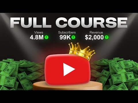 Thumbnail for How to Start & Grow a YouTube Channel in 2026 (FULL COURSE) by DecodingYT