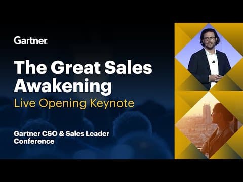 Thumbnail for How to Rewrite the Future and Win With Agentic AI | Live from Gartner CSO & Sales Leader Conference by Gartner