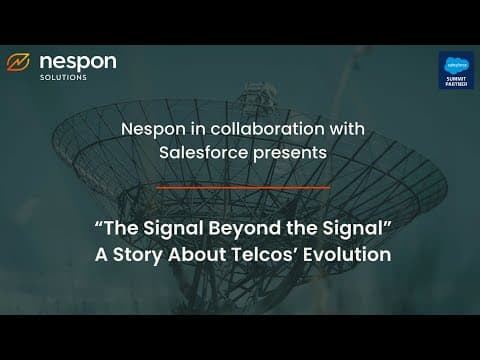 Thumbnail for The Signal Beyond the Signal | Story About Telco Evolution by Nespon Solutions