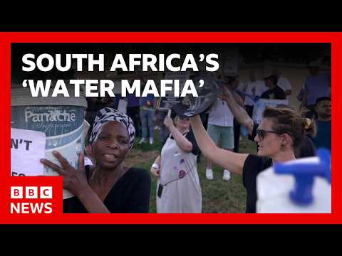 Thumbnail for South Africans say criminal gangs are exploiting water crisis | BBC News by BBC News