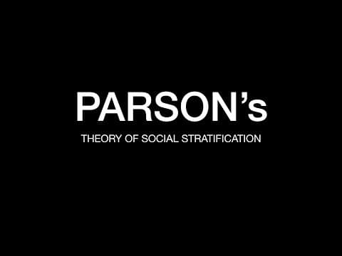 Thumbnail for Sociology for UPSC : PARSONS THEORY OF STRATIFICATION - Chapter 5 - Paper 1 - Lecture 8 by Sleepy Classes IAS