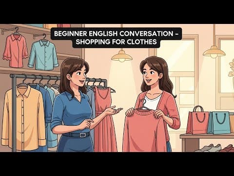 Thumbnail for Shopping for Clothes in English | Easy English Conversation Practice by Learn English With Ease