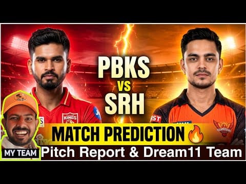 Thumbnail for PBKS vs SRH Today Match Dream11 Prediction | Punjab Kings vs Sunrisers Hyderabad 2026 | Match 17 by Sports Fantasy Guruji
