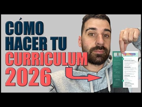 Thumbnail for Cómo hacer un BUEN CURRÍCULUM 2026 | FÁCIL y rápido | Todos los apartados necesarios explicados by Humanos como recurso