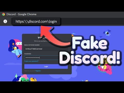 Thumbnail for The Scariest Fake Discord Login Phishing Scam! by No Text To Speech