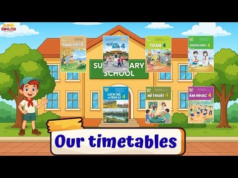 Thumbnail for My School Timetable | Daily School Subjects in English for Kids | English Listening Practice by Sun English Center