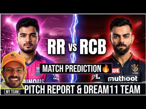 Thumbnail for RR vs RCB Today Match Dream11 Prediction | Rajasthan Royals vs Bangalore 2026 | Match 16 by Sports Fantasy Guruji