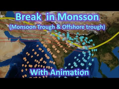 Thumbnail for Break in monsoon (monsoon trough and offshore trough) with Animation for UPSC (civil services) by Zeta Axis (UPSC-SSC)