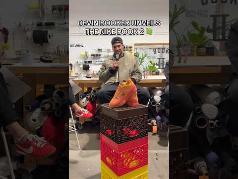 Thumbnail for Devin Booker unveils his new signature shoe the Nike Book 2 📗 #nike #basketball #devinbooker #nba by Overtime Kicks