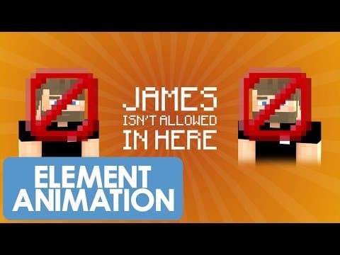 Thumbnail for Shorts in Minecraft - James Isn't Allowed In Here #shorts by Element Animation