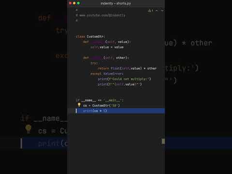 Thumbnail for You Can Multiply ANYTHING In Python With THIS Magic Method #programming #code #python by Indently