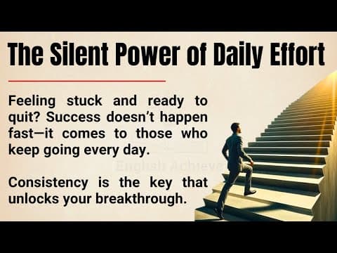 Thumbnail for How Small Actions Every Day Lead to Massive Success 🔥 || Graded Reader ✅️ Improve Your English by English Achieve